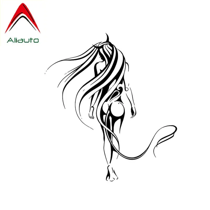 

Aliauto Fashion Car Sticker Artistic Figure Sexy Girl Covering The Body Popular Design Vinyl Decals Black/Silver,11cm*13cm
