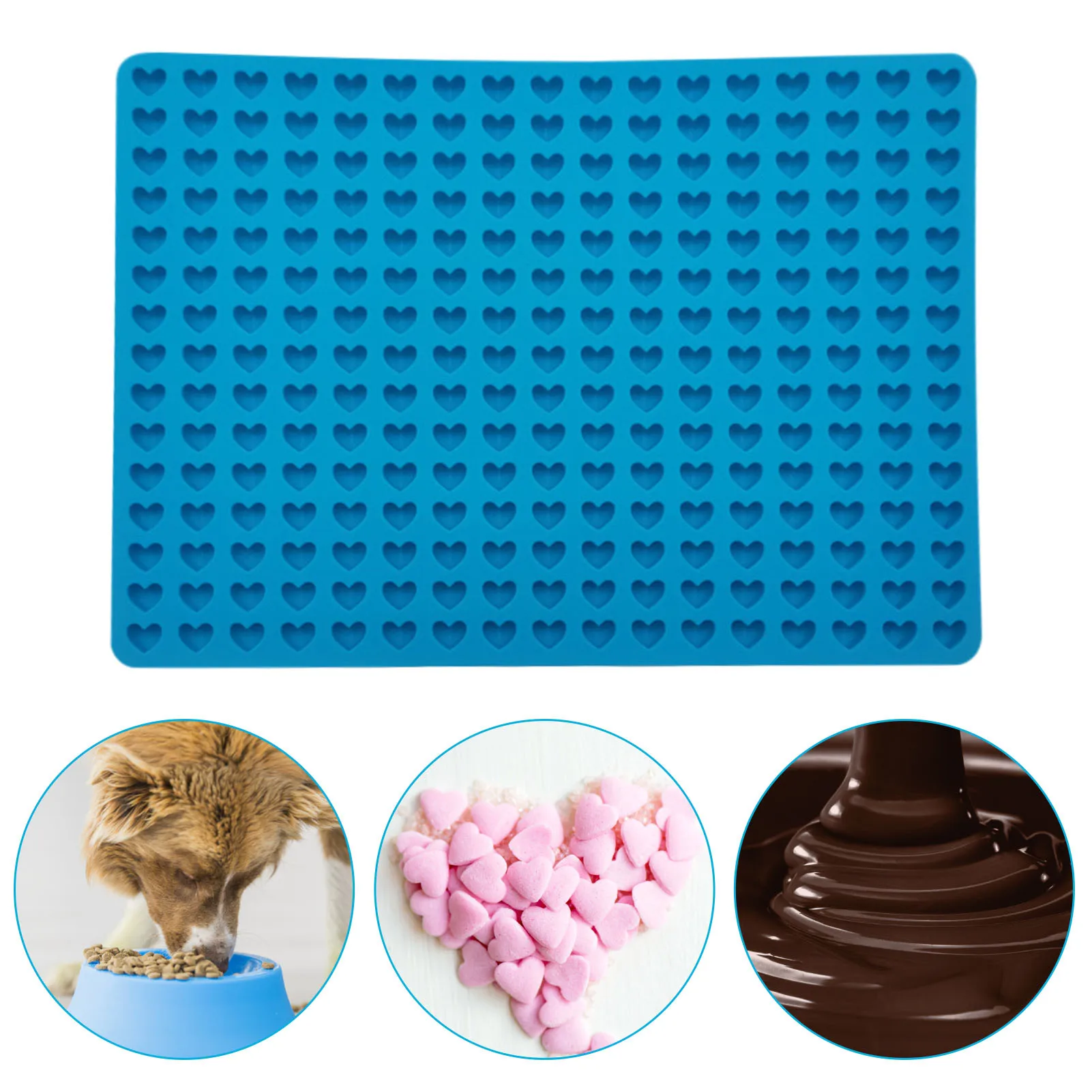 

Силиконовая форма для домашних животных, печенье в форме сердца с 255 отверстиями, форма для выпечки домашних животных, печенье, шоколад, небольшие пирожные