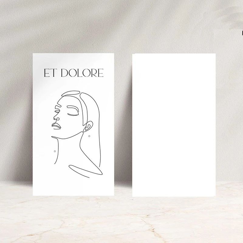 Набор сережек держатель для карт дисплей с модным безликим женским портретом