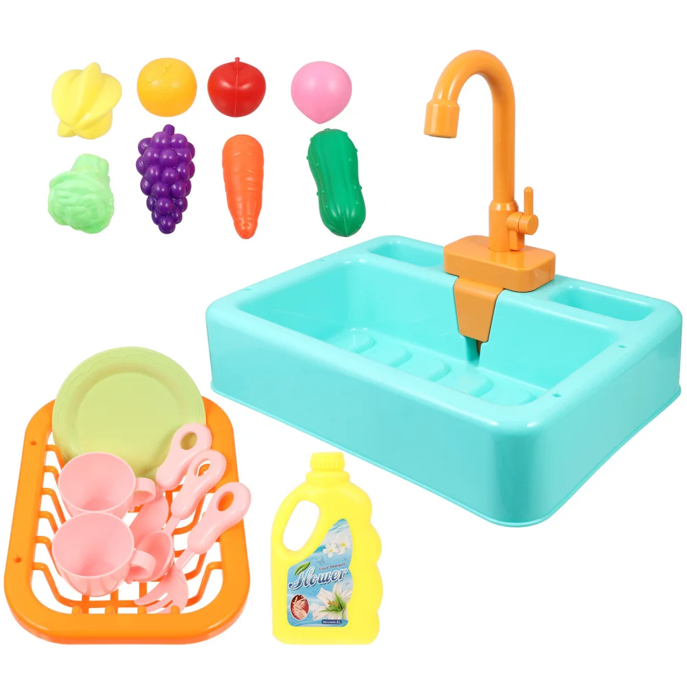 

1 Set Electric Dishwasher Kids Kitchen Toys Interesting Dish Washing Toys