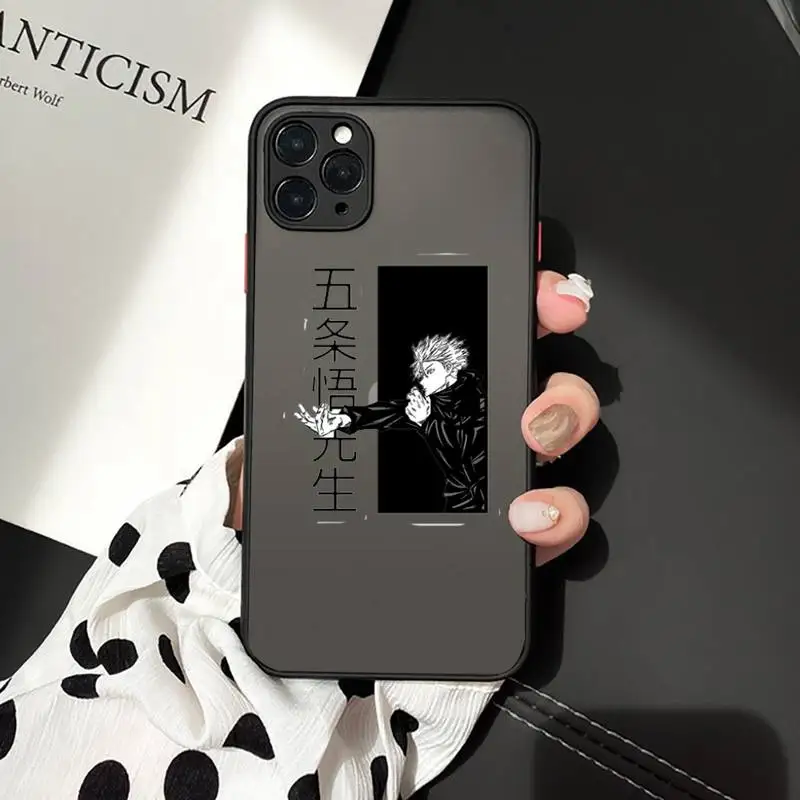 

Jujutsu Kaisen Satoru Gojo anime Phone Cases matte transparent For iphone 7 8 11 12 plus mini x xs xr pro max cover