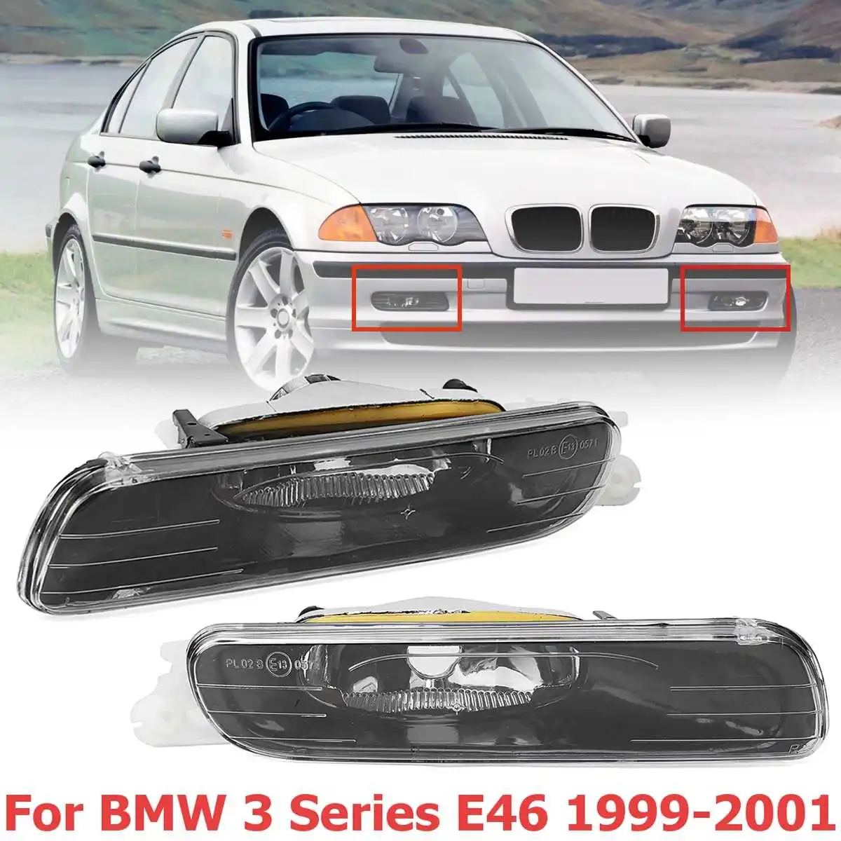 Автомобильные передние противотуманные фары светильник для E46 323i 325i 328i 330i 1998 1999