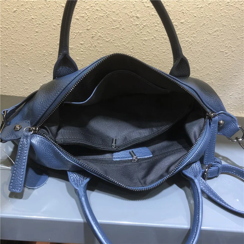 

Handbag Genuine Leather Shoulder Bags For Women 2021 Casual Totes Solid Large Daily Shoulder Crossbody Bag Female Mochila