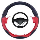 Оригинальный кожаный чехол рулевого колеса автомобиля на заказ для Mitsubishi Pajero 2008 2009 2010 2011 V73 2011 L200, оплетка рулевого колеса