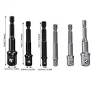 Переходник ударный с шестигранной головкой 14 дюйма, 14 дюйма, 38 дюйма, 12 дюйма, 3 шт.