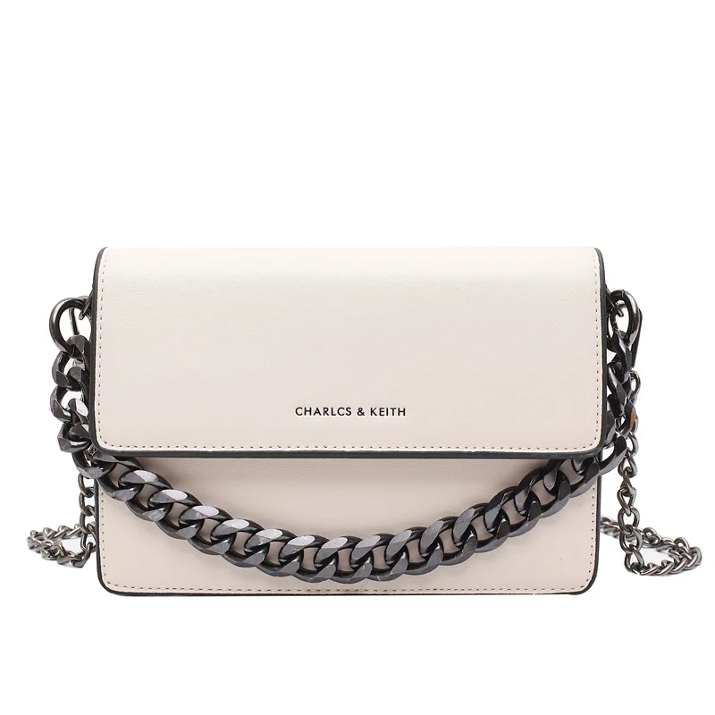 

Fashion small square bag female 2020 new simple and versatile chain bag wide shoulder strap single shoulder messenger small bag