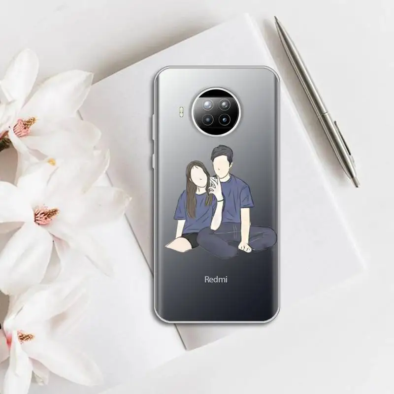 

Illustration art boy girl Phone Case Transparent for Xiaomi mi note 10 8 9 t HUAWEI p30 40 11 Samsung S 8 9 10 20 pro lite