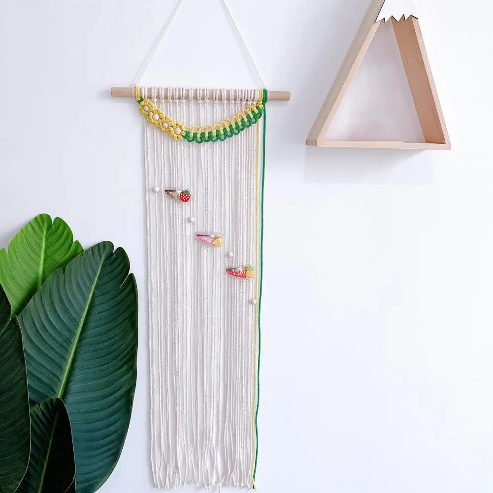 

Cotton Rope Practical Handwoven Hanging Tapestry Tassels Woven Tapestry Tear-resistant for Bedroom