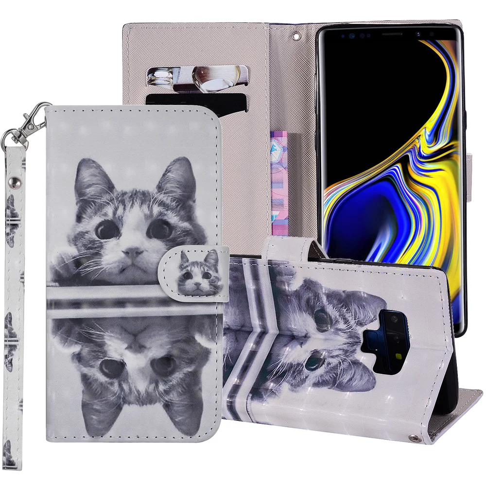 A30 A50 M30 M20 M10 чехол для samsung S8 S9 S10 S10E флип чехол-книжка A6 A8 Plus кожаный чехол-бумажник с Galaxy Note 9 S7 край S6 веревка Чехол