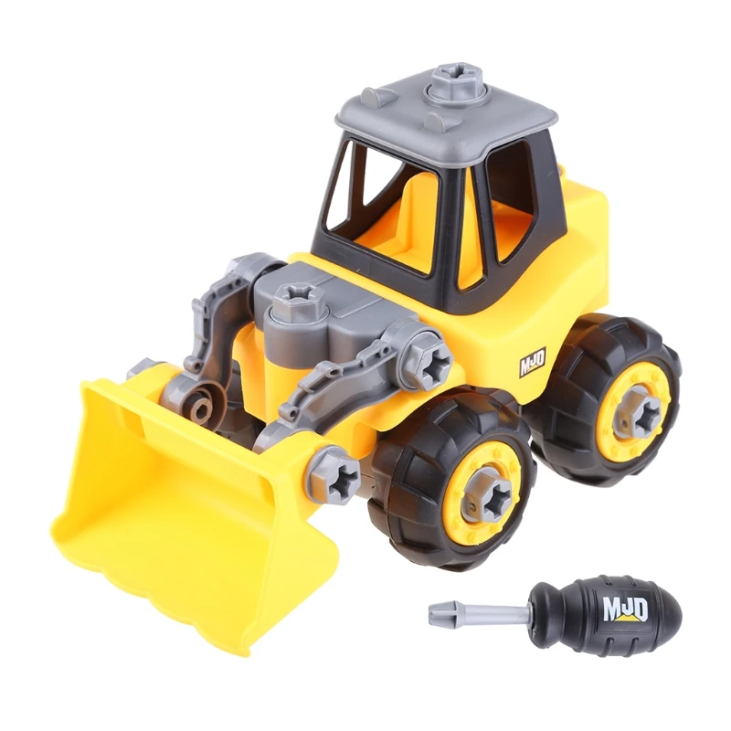 

85DE Excavator Dump Toy for Kids Mini Inertial Construction Vehicle Movable Joints Bulldozer Digger Model Children Gift