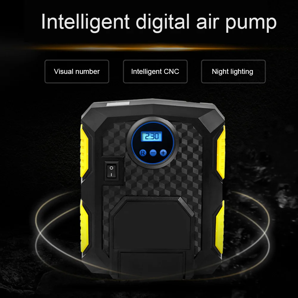 Портативный цифровой насос для шин 12 в автомобильный портативный воздушный