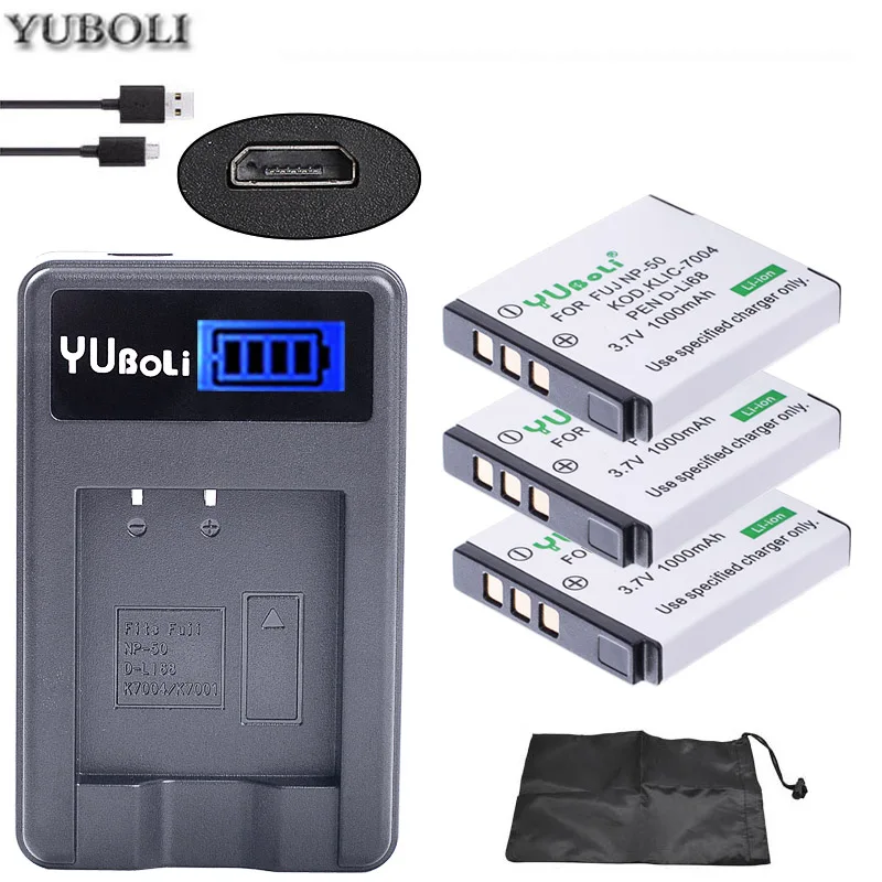 charger and 3battery Bateria NP-50 NP50 NP 50 батарея для Fuji FinePix F50FD, F60FD, F70EXR, F75EXR, F80EXR XP100, XP110, XP150 - Цвет: charger and 3battery