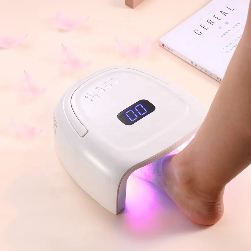 Manicure Pedicure 60W Portable Cordless Rechargeable RED White Light Professional Gel Nails Dryer Curing Lamp With Carry Handle enlarge