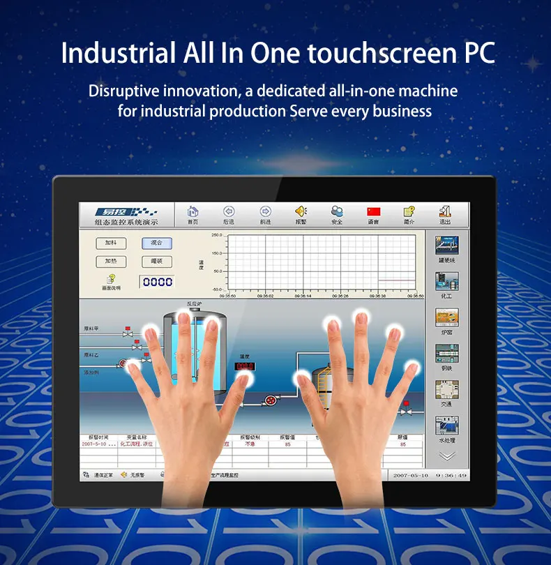 Verkauf 19 Zoll Desktop Computer Win10 Linux 232 Industrielle Tablet Computer Kapazitiven Touchscreen Industrie Control Produkte J1900