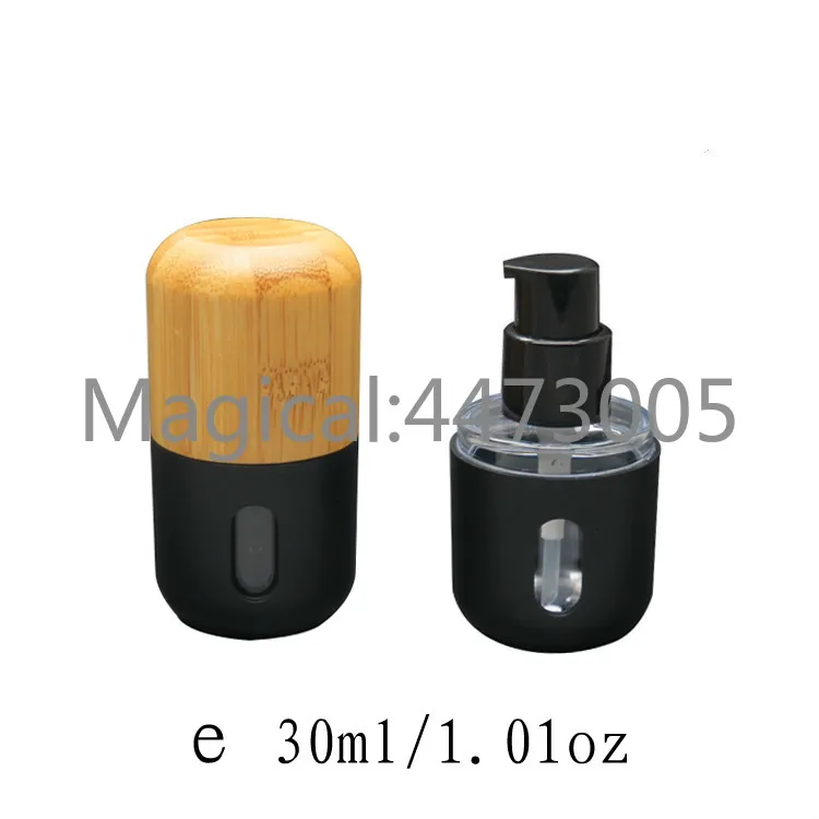 10 шт./лот 30 мл многоразовая портативная бутылка для лосьона с бамбуковой крышкой |
