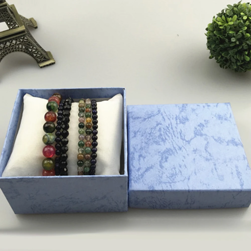 Прямая поставка квадратный картонный чехол для хранения ювелирных часов и