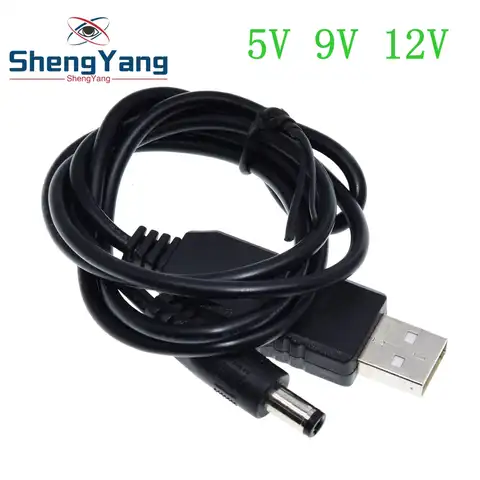 Кабель-адаптер ShengYang с Usb-портом 5 в постоянного тока на 9 В/12 В постоянного тока, кабель-преобразователь с Usb-разъемом 2,1x5,5 мм