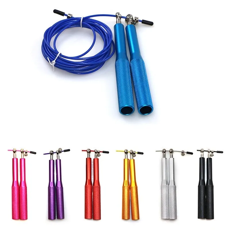Скакалка Регулируемая алюминиевая ручка стальная проволока скоростная скакалка
