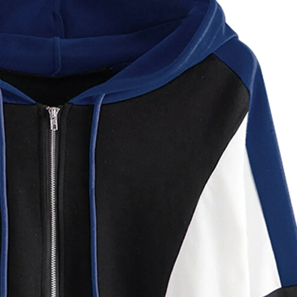 Куртки женские с длинным рукавом лоскутные тонкие облегающие костюмы капюшоном