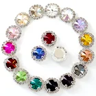 5 размеров, разноцветные стразы с кристаллами, круглые стразы с плоской спинкой, круглые стразы с кристаллами для свадьбы Dess B1074