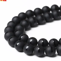 matte black agates beads with black line stripe round loose beads 15 strand 8 10 12 mm size for jewelry making diy bracelet