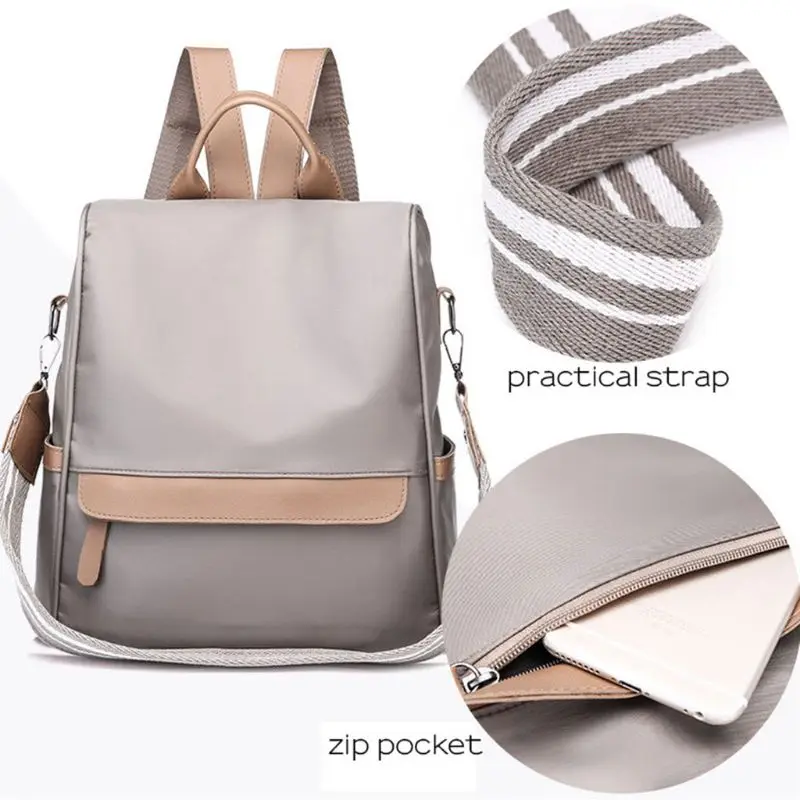 

Anti-theft Women Waterproof Nylon Backpack Travel Rucksack J60D
