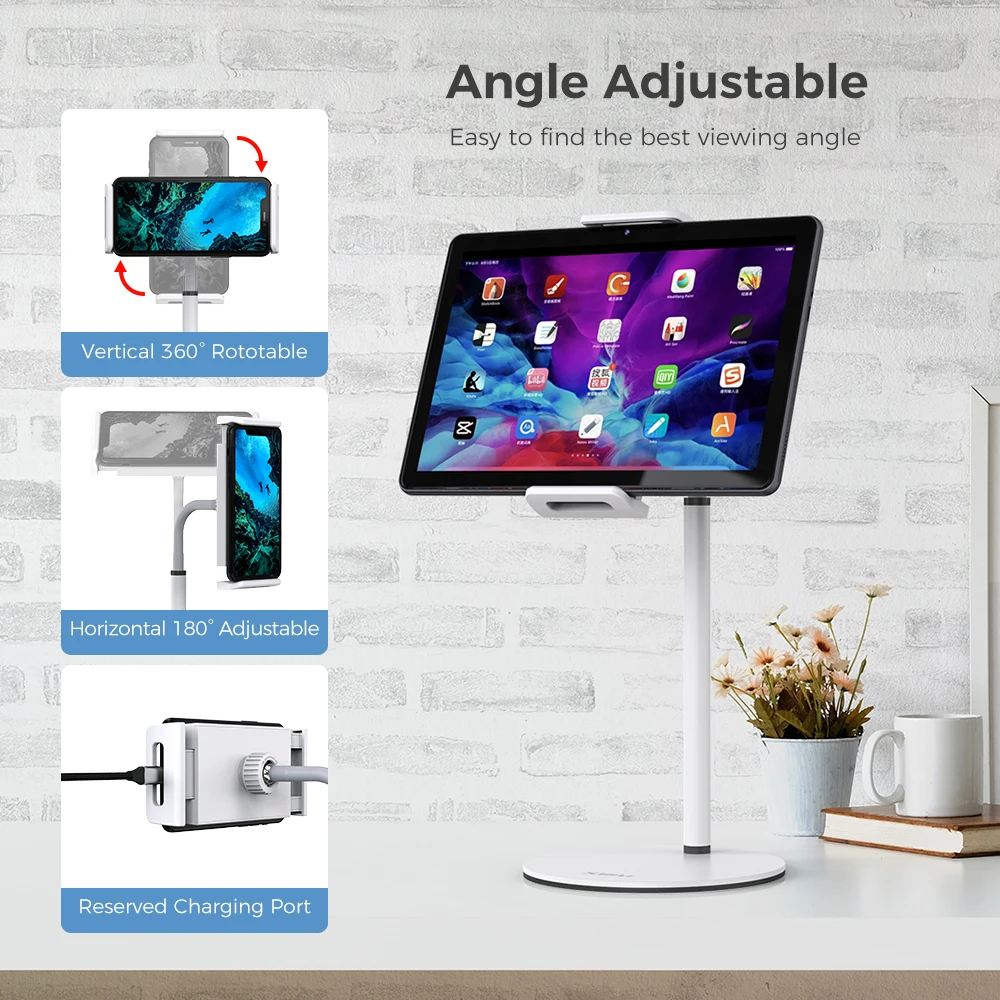 xidu desktop phone holder stand for tablet smartphone support desk stand cell phone universal mount for iphone 12 pro max xiaomi free global shipping