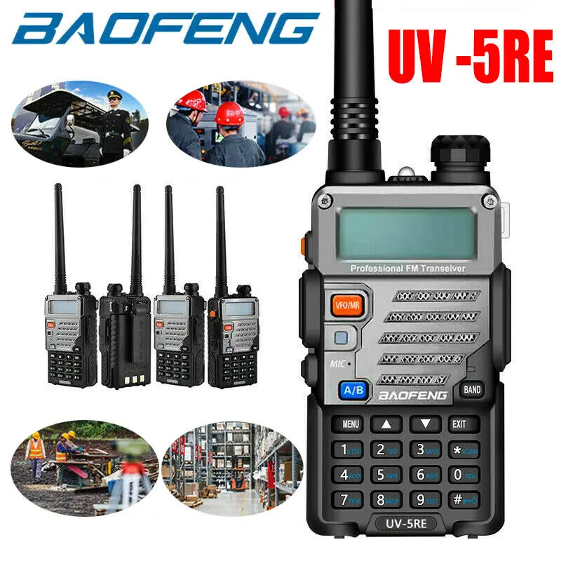 Портативное радио Baofeng UV-5RE двухдиапазонное двухстороннее Pofung UV 5RE 5 Вт 128CH UHF/VHF