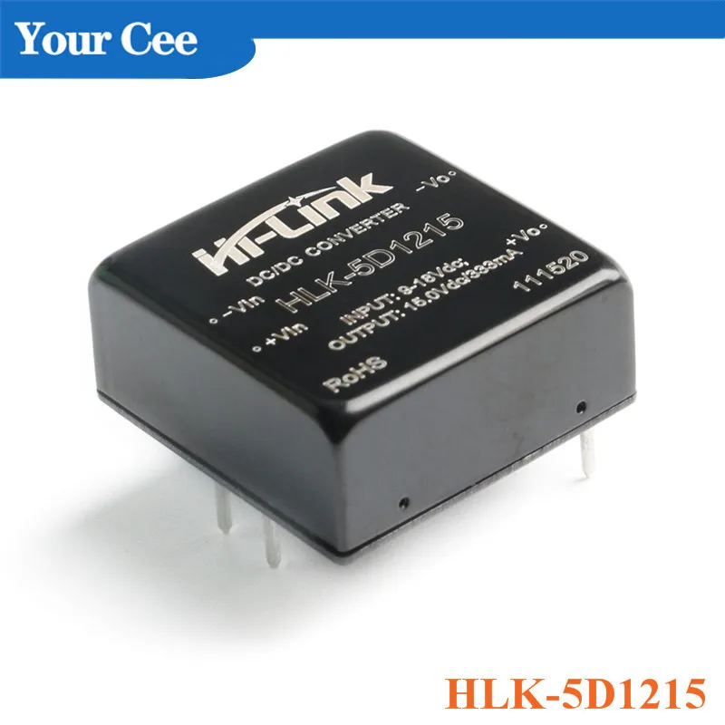 DC-DC изолированный модуль питания преобразователя 5W DC 12V to 15V/5V/12V 24v 5V/12V