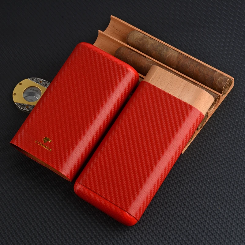 Чехол для сигар COHIBA дорожный держатель из углеродного волокна мини хьюмидор