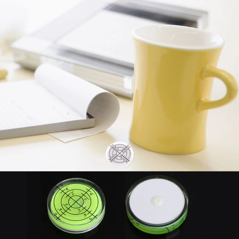 

32x7mm Bulls-eye Bubble Degree Marked Surface Spirit Level For Camera Circular