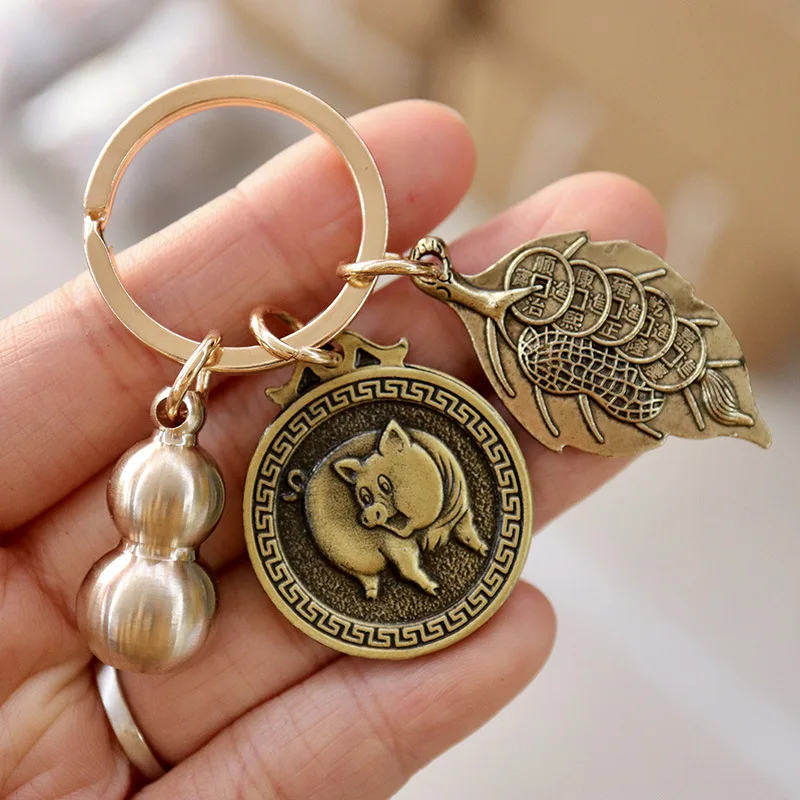 Классический Латунный брелок тыква для денег за одну ночь подвеска на удачу