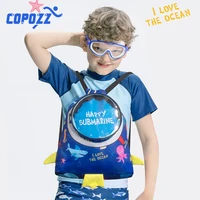 copozz child waterproof backpack sports bags kids boys girls swimming backpack combo dry wet bags camping pool beach outdoor