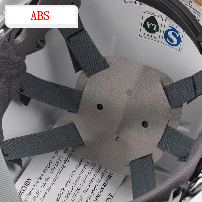 Защитный шлем ABS Белый электрическое строительство регулируемый с прочностью