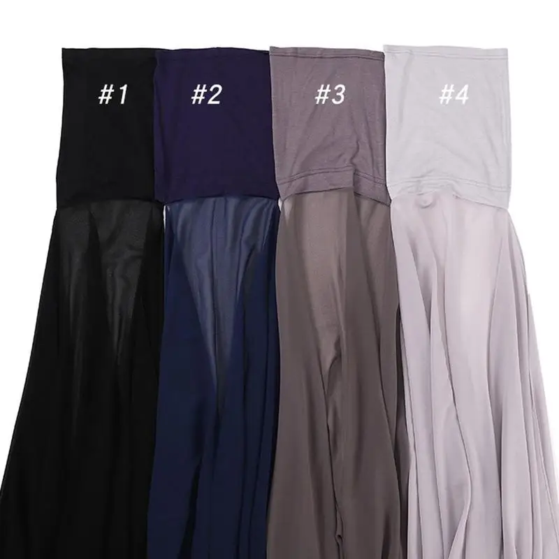 Шифоновый хиджаб для мусульманских женщин цветной головной платок