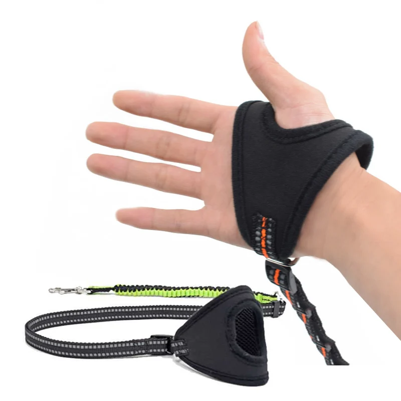 Нейлоновый эластичный поводок для собак Светоотражающий Поводок с перчатками