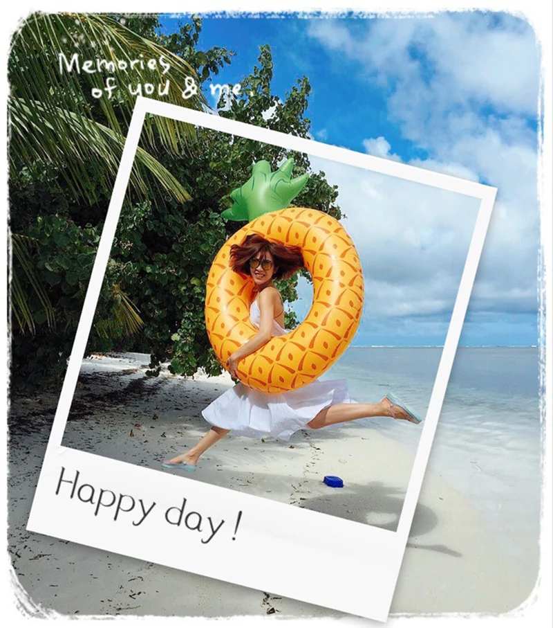 Новая гигантская форма ананаса уплотненные надувные кольца для плавания бассейн