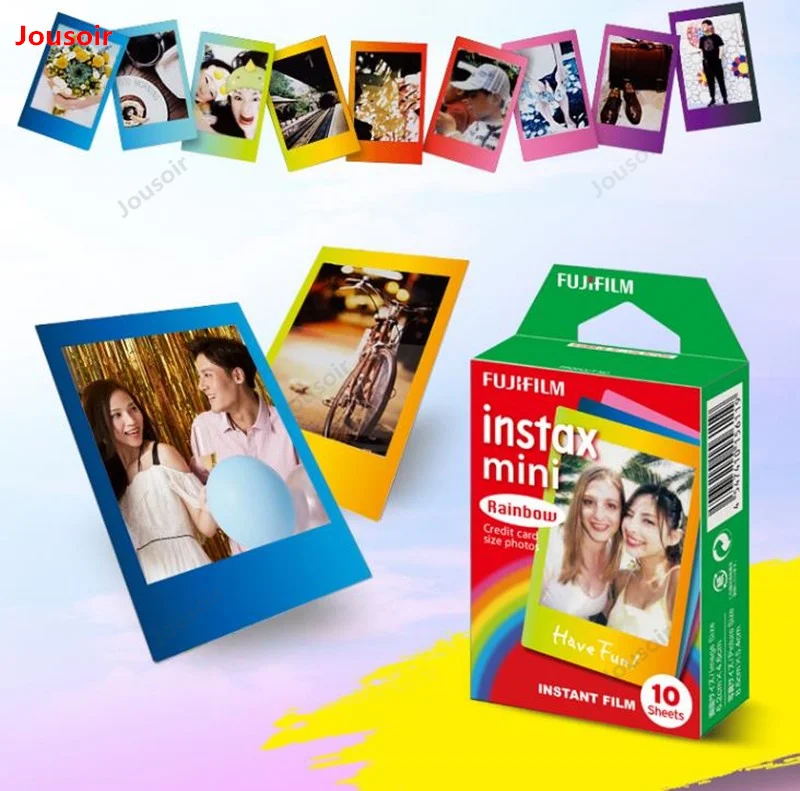 Оригинальная Радужная фотобумага Fujifilm Instax Mini Fuji пленка для mini8/9/7s/25/70/90