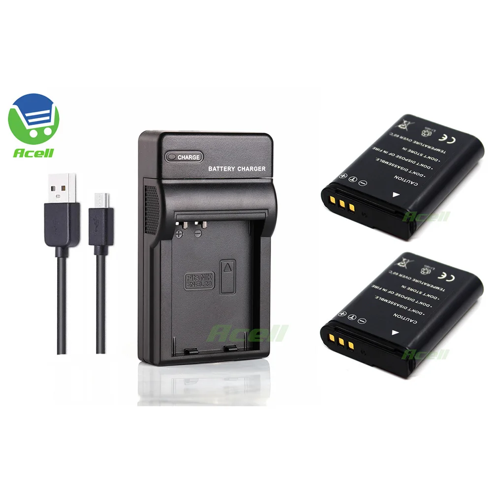 EN-EL23-compatible Battery + LCD USB Dual Charger for Nikon COOLPIX B700 P900s P900 P610s P610 P600 S810c Camera | Электроника