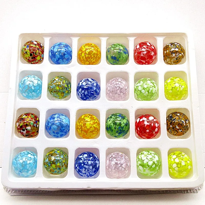 

New Custom hand made Murano glass Marbles balls ornaments aquarium garden decor vase filled glass ball children puzzle game toys