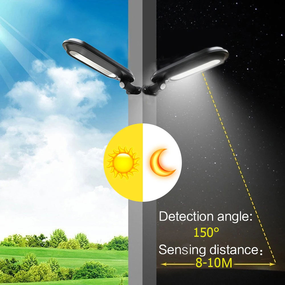 Открытый светодиодный солнечный светильник с движения PIR Сенсор
