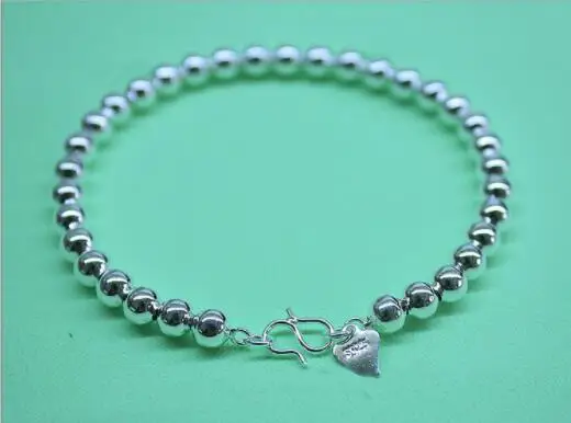 Новейшая красивая модная элегантная Серебряная цепочка 5 мм с бусинами женский