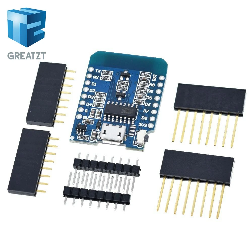 GREATZT ESP8266 ESP 12 ESP12 WeMos D1 Mini Module Wemos WiFi макетная плата Micro USB 3 V на основе 8266EX 11 Dig|nodemcu 4m|d1