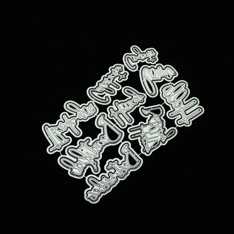 

JC Metal Cutting Dies for Scrapbooking Love Thank you Common Words Letters Stencil Handmade Tools Card Make Model Craft Decor