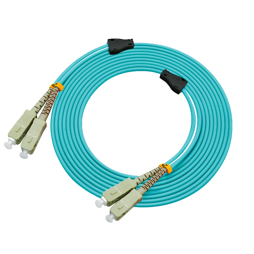 Внутренний бронированный 20 метров SC дуплекс 10 гигабит 50/125 многорежимный