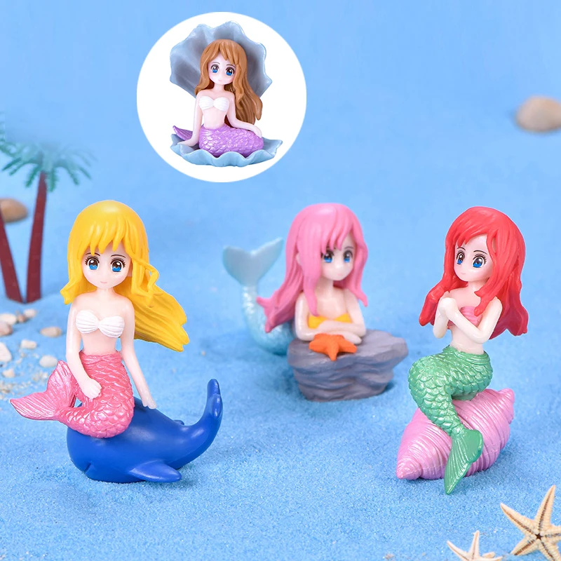 

Aquarium Miniature Landscape Fish Tank Decor Figurines Miniature Couple Figurine Delicate Lovely Small Ornaments Mermaid Doll