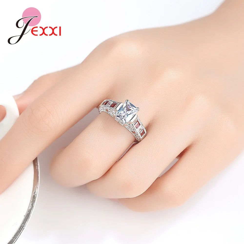 Быстрая доставка Роскошные Кольца из стерлингового серебра 925 пробы для женщин