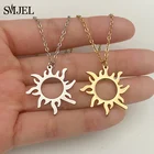 Ожерелья и подвески в форме солнца, из нержавеющей стали