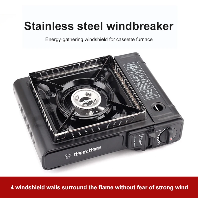 

Camping Gas Stove Folding Windscreen Cooker Cooking Burner Stainless Steel Windproof Shield Screens Outdoor Picnic Accessories