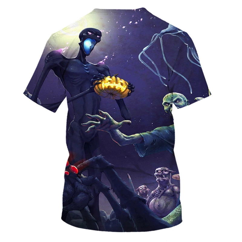 

Fashion Halloween 3D T-shirt Men's T-shirt Street Harajuku Slim T-shirt Men's Casual Short Sleeve Shirt